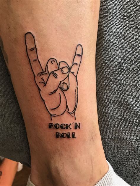 Rock 'n Roll Tattoo on Foot