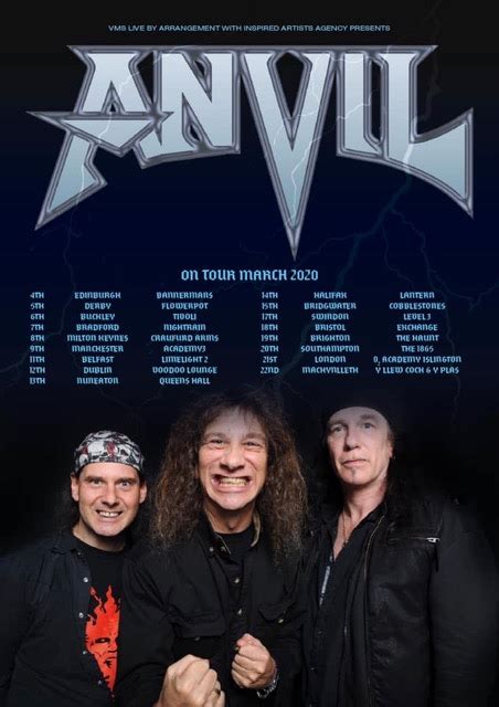 ANVIL To Tour The UK In March 2020 - BraveWords