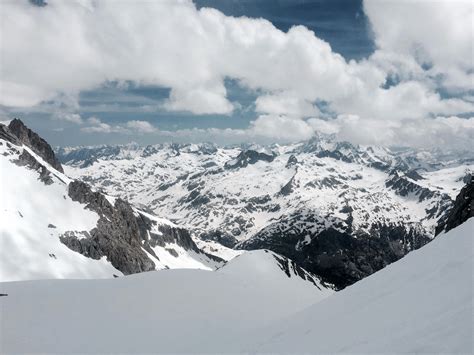 Cold Mountain Landscape under the clouds in Panticosa, Spain image ...