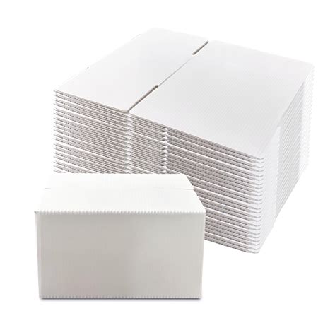 UUKING 9x6x4 Shipping Boxes Set of 25, White Small Plastic Box for ...