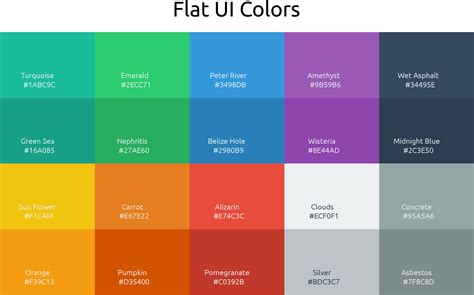 Flat UI Colors by mpuq | Ui color, Flat color palette, Flat design colors