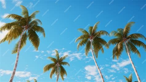 Premium AI Image | palm trees in the sky