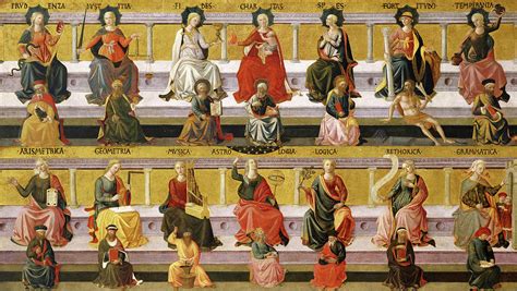 Seven Virtues and Seven Liberal Arts Painting by Francesco Pesellino ...