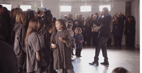 North West sings at Kanye's Yeezy Paris Fashion Week show