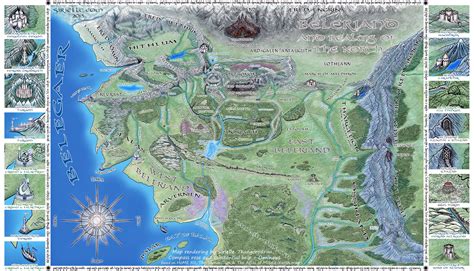 Maps of The Silmarillion by Karolina Węgrzyn 'Sirielle' - (Enlarge for ...