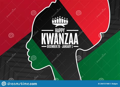 Happy Kwanzaa. December 26 - January 1. Holiday Concept Stock Vector - Illustration of tradition ...