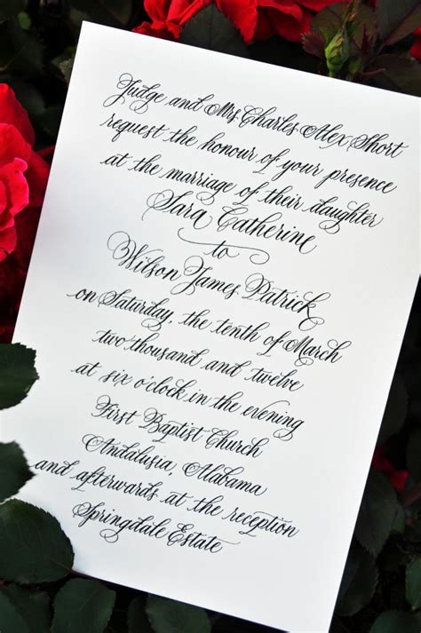 30 Calligraphy Wedding Invitations Ideas - Wohh Wedding