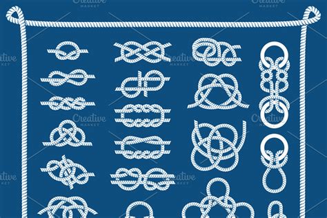 Rope knots vector illustration. | Custom-Designed Illustrations ~ Creative Market