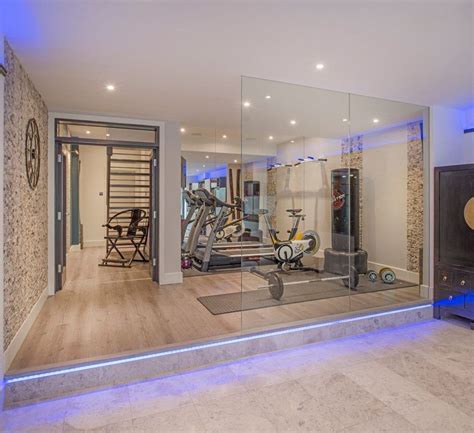 Home Gym Designs That Will Make You Wanna Sweat | Gym room at home, Home gym basement, Home gym ...