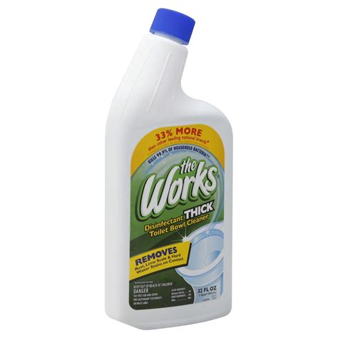 The Works Toilet Bowl Cleaner, Disinfectant, Thick Formula, 32 fl oz (1 qt) 946 ml