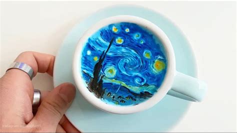 This barista makes works of art in his coffee - YouTube