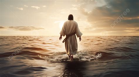 Jesus Walk In The Water Background, Picture Of Jesus Walking On The ...