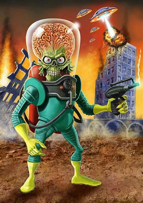 MARS ATTACKS Mars Attacks, Detroit Area, Funny Caricatures, Villians ...