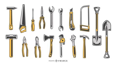 Coleção De Design De Ferramentas Manuais - Baixar Vector