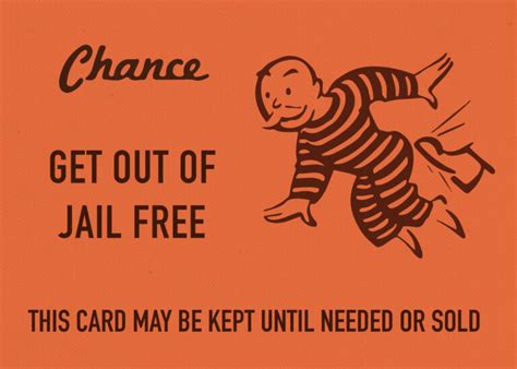 Chance Card Vintage Monopoly Gdesign Turnpike | Metal in Get Out Of Jail Free Card Template ...