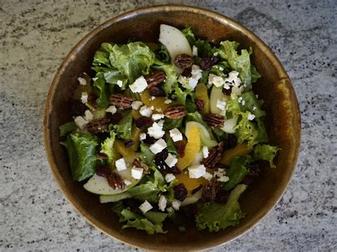 Winter Green Salad with Fruit and Spiced Pecans - Sunnyside Cook