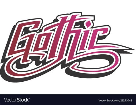 Gothic logo Royalty Free Vector Image - VectorStock