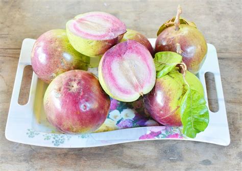 Star Apple, Chrysophyllum Cainito Stock Image - Image of against ...