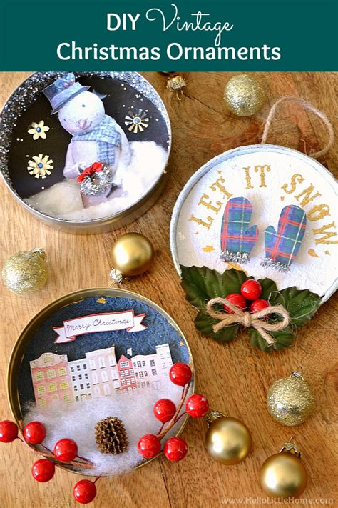 DIY Vintage Christmas Ornaments | Hello Little Home