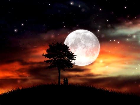 Night Sky Stars Moon Wallpaper | Wallpapers Gallery