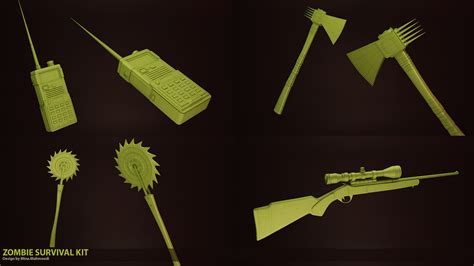 ArtStation - Zombie Survival Kit | Resources