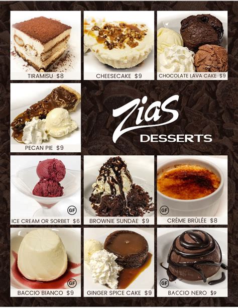 Dessert – Zias Stonehouse Restaurant