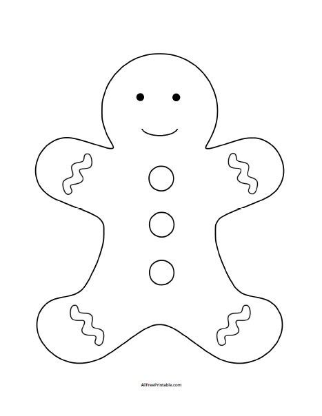 Gingerbread Man Printable Coloring Pages 5440 | The Best Porn Website