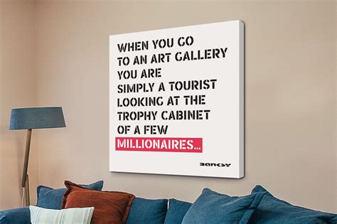 Banksy Art Gallery Quote Wall Art | Blue Horizon Prints Australia