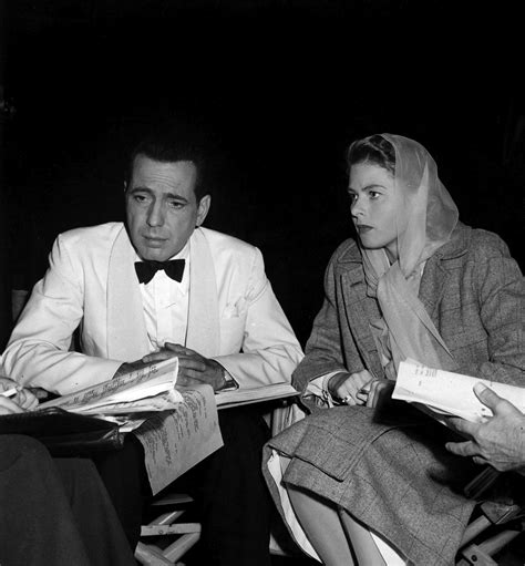 voxsartoria — On Set, 1942. Humphrey Bogart and Ingrid Bergman.