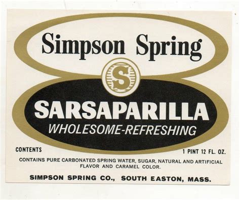 Simpson Spring Sarsaparilla - Brands - Root Beer World