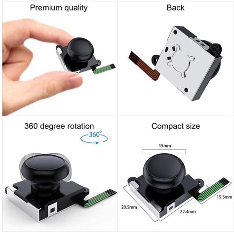 2-Pack 3D Joycon Joystick Replacement,ABLEWE Analog Thumb Stick Joy Con Repair Kit for Nintendo ...