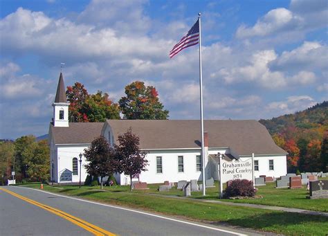 Image: Grahamsville, NY, church and rural cemetery