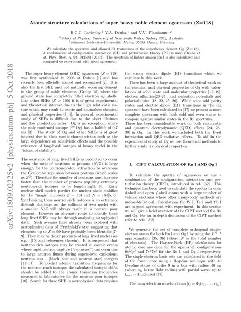 (PDF) Atomic structure calculations of super heavy noble element ...