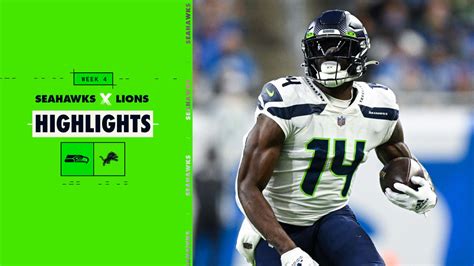 2022 Week 4 Seahawks at Lions DK Metcalf Highlights