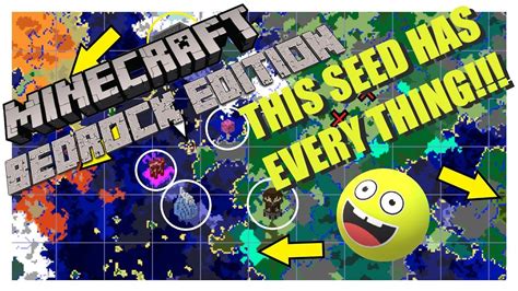 THIS MAP HAS EVERYTHING!! 😮Best Minecraft Bedrock Edition Seed!! 1.12 ...