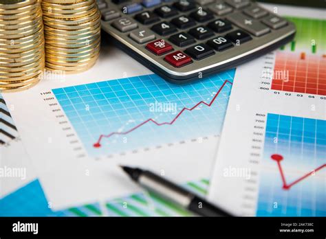 Business graph on chart background Stock Photo - Alamy