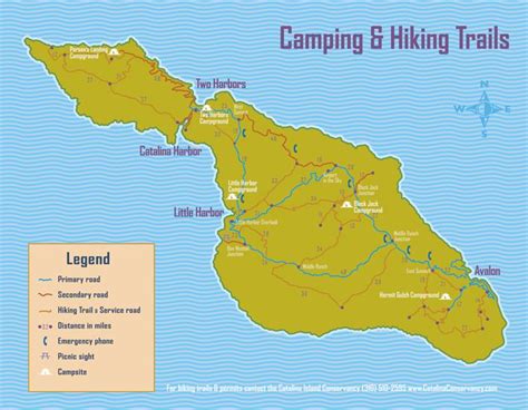 Catalina Island Map | Catalina Island Camping and Hiking Map | Hiking ...