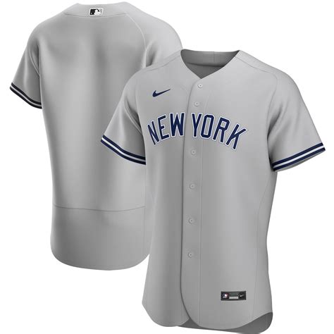 Men's New York Yankees Nike Gray Road Authentic Team - Jersey