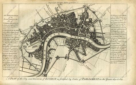 Fortifications of London In 1642 & 1643.