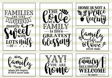 Family Love Quotes SVG Cut File Bundle Deal Cut File for - Etsy Australia