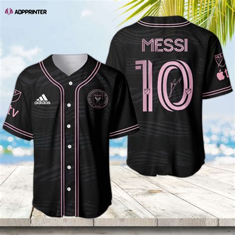 Lionel Messi Signed Inter Miami FC Black Baseball Jersey - Authentic Memorabilia - Aopprinter