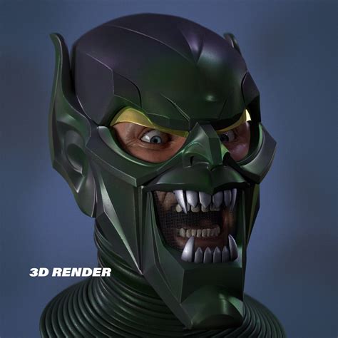 Green Goblin Inspired Mask Download STL UPDATED - Etsy