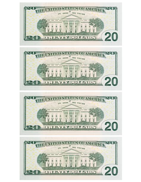 Twenty Dollar Bill Front And Back