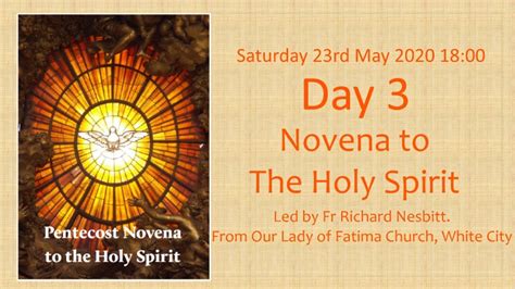 Novena to the Holy Spirit Day 3 - Sat 23 May 2020 - YouTube