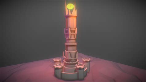 Barad-dûr - Sauron Tower 3D Model Low Poly - 3D model by gjvgamedev [79dc358] - Sketchfab