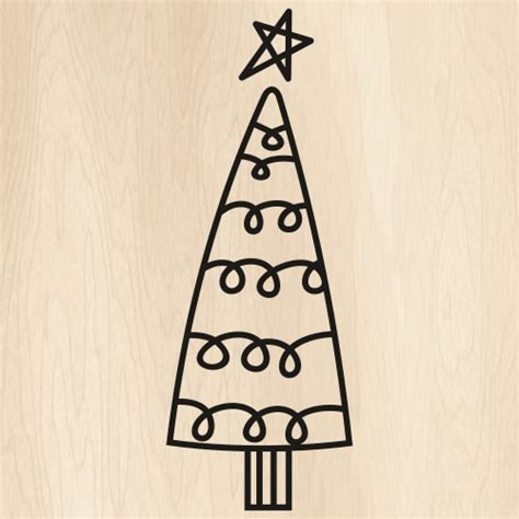 Christmas Tree With Star PNG | Christmas Tree SVG | Xmas Tree vector ...