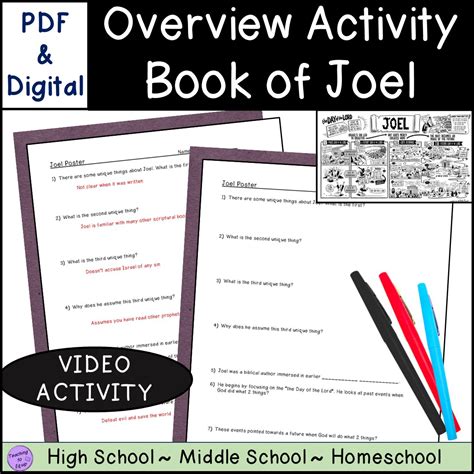 Bible book of Joel Overview Summary Activity | Made By Teachers