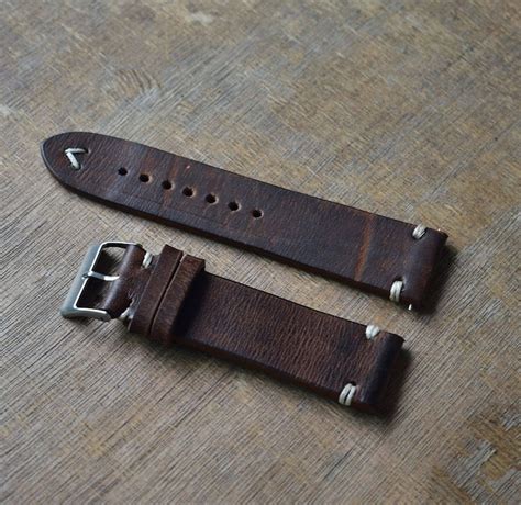 Vintage Handmade Genuine Leather Watch Straps Multi colors | Etsy