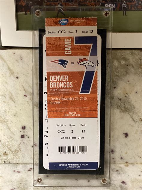 Ticket to my first Broncos game! : r/DenverBroncos