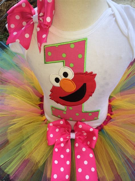 Elmo Birthday Tutu Outfit Dress Set Handmade 1st 2nd 3rd Party | Etsy